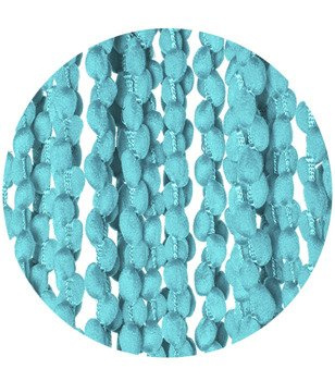 Miękkie drobne  puchate kuleczki sznurki makarony turkusowe
