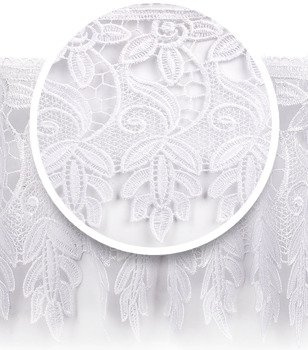 Gipiura biała koronka dekoracyjna do firan i zasłon wzór 18