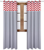 Zasłona jasno szara matowa  duo zygzaki Rubi 2 wzór B4