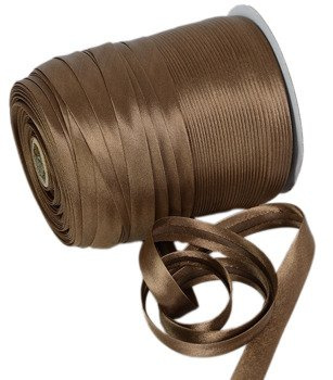 Atłasowa lamówka do firan i zasłon orzechowy