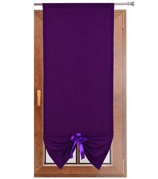 Uroczy panel gładki matowy z kokardką bakłażanowy Gabi