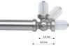 Łącznik kątowy do karnisza o średnicy fi 25 mm - Stal Szlifowana (inox)