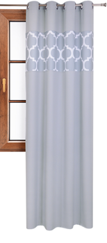 Zasłona matowa duo maroko Cindy wzór A1 jasno szara