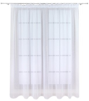 Elegancka gotowa biała firana z woalu deszczyk Luisa