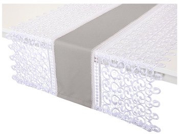 Elegancki ozdobny bieżnik wykończony szeroką gipiurą