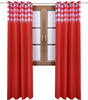 Zasłona czerwona matowa duo kratka Rubi 2 wzór M1