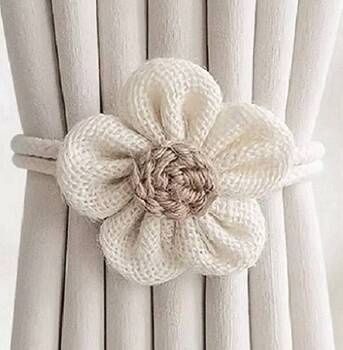 Urocza rustykalna spinka klamra naturalna boho Kwiat do firan zasłon wz 1