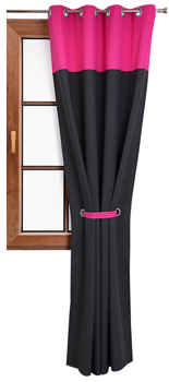 Zasłona matowa duo spięta podwiązką Hitomi wzór 12