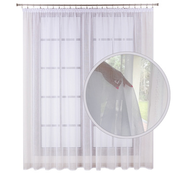 Stylowe firany o strukturze lnu elegancka lniana firana naturalny batyst