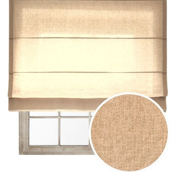 Roleta rzymska kremowy beż 3 lniana klasyczna z naturalnego lnu