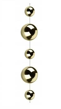 Kule złote girlanda z kul metalowych dekoracja wisząca okna wzór 2