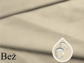 Materiał wodoodporny na zasłony obrusy poszewki ogrodowe beżowy