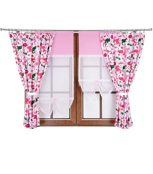 Komplet zasłon i uroczych paneli z gipiurą Gloria II wzór 16