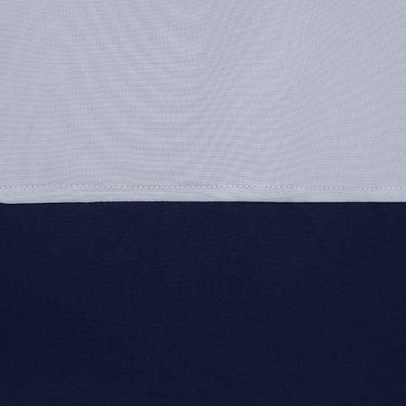 Zasłona duo jasno szara z pasem na dole granatowym Soma