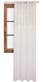 Zasłona ecru trio z wyszywanym wzorem Eryka IV wzór 5