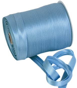 Atłasowa lamówka do firan i zasłon niebieski