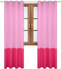 Zasłona duo jasno różowa z pasem na dole ciemny róż Soma