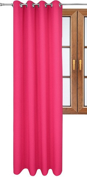 Gładka zasłona matowa Clara ciemno różowa klasyczna Sale S57