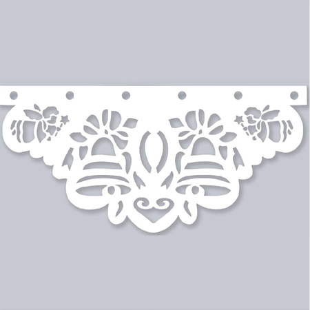 Ażurowa zazdrostka dekoracja okna Święta Bożego Narodzenia wzór 3