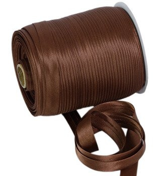 Atłasowa lamówka do firan i zasłon brązowy