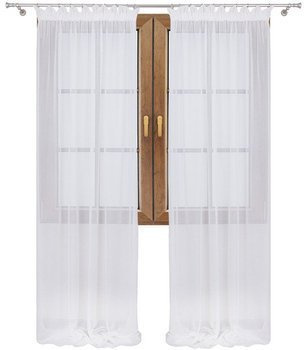 Elegancka biała firanka z woalu kresz Ksenia woal biały