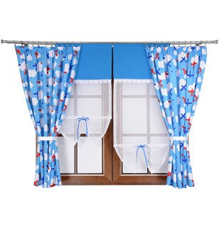 Komplet zasłon i uroczych paneli z gipiurą Gloria II wzór 18