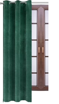Elegancka zasłona welurowa welwet butelkowa zieleń zaciemniająca welur aksamitny Sale S58