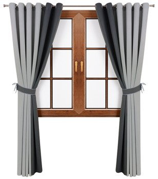 Komplet zasłon szarych duo ciemno szare Areta II wzór 4