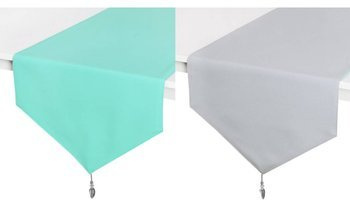 Dwustronny ozdobny bieżnik szary jasny turkusowy wzór 6