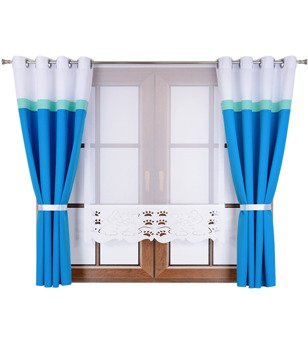 Komplet dziecięcy Maiko zasłony oraz panel z ażurem wzór 3