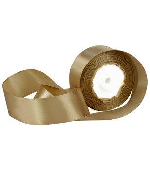 Wstążka atłasowa taśma szeroka lamówka do firan i zasłon beżowa