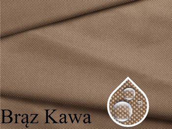 Materiał wodoodporny na zasłony obrusy poszewki ogrodowe brąz kawa