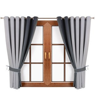 Komplet zasłon szarych duo ciemno szare Areta III wzór 4