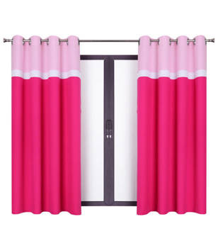 Komplet zasłon matowych trio różowe Sale T13