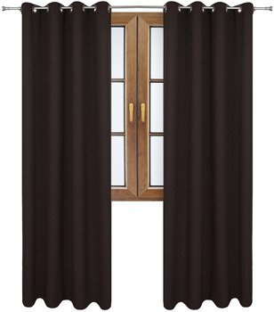 Gładka zasłona matowa Clara wenge klasyczna