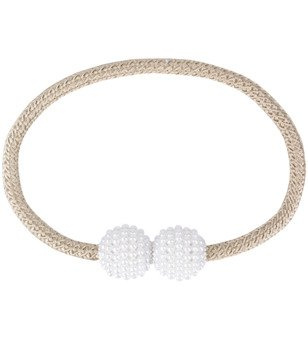 Spinka klamra  magnetyczna z perełkami wzór 2 Beżowy