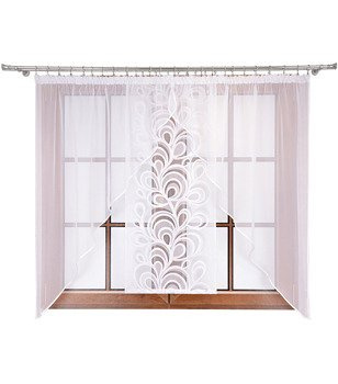 Komplet podwójna firana skos i panel Lana VI wzór 1