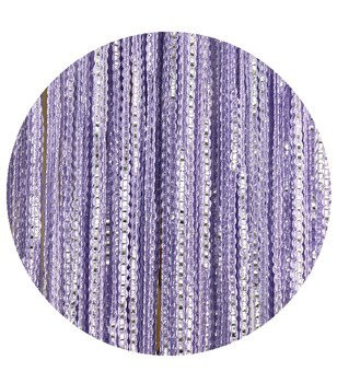 Makaron sznurki z wplecioną srebrną taśmą jasny fioletowy