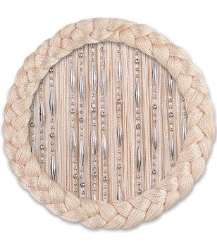 Makaron spławik sznurki z koralikami ecru łezka