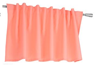 Ozdobny lambrekin z tkaniny matowej brzoskwiniowy