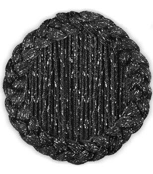 Makaron przeplatany srebrną nitką czarny