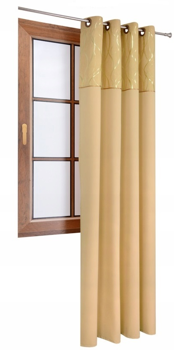 Zasłona duo z lśniącym wzorem Lumeco 2 wzór 2 piaskowa