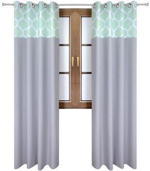 Zasłona jasno szara matowa  duo maroko Rubi 2 wzór A6