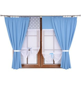 Komplet zasłon i uroczych paneli z gipiurą Gloria II wzór 6