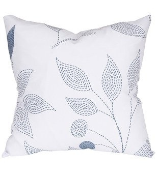 Ozdobna poszewka Rubi wzory w listki szare wzór C1 liście