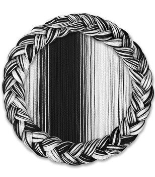 Makaron gładki czarno biały klasyczny sznurki