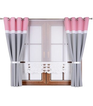 Komplet zasłon trio oraz panel z ażurem Maiko wzór 6