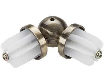 Łącznik kątowy do karnisza o średnicy fi 19 mm - Antyk Mosiądz (stare złoto)