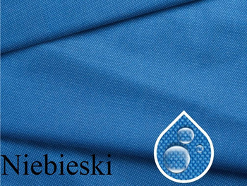 Materiał wodoodporny na zasłony obrusy poszewki ogrodowe niebieski