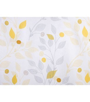 Materiał na metry z nadrukiem żółte liście wzór C2 na zasłony